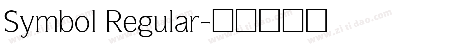Symbol Regular字体转换